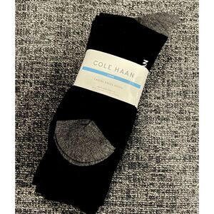 6 Pairs Cole Haan Men's Casual Dress Socks Black‎ Textured Fits Shoe Sizes 7-12